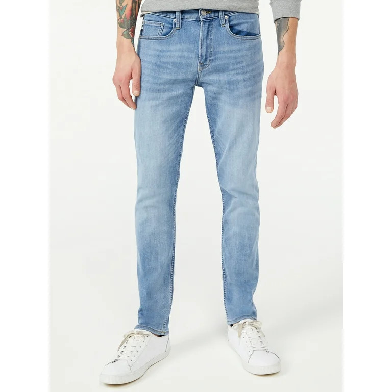Free Assembly Men’s Mid Rise Slim Air Jeans | Walmart (US)