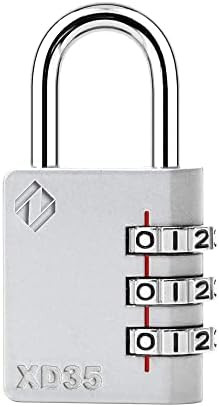 Zarker XD35 Padlock- 3 Digit Combination Lock for Gym, Sports, School & Employee Locker, Outdoor,... | Amazon (US)