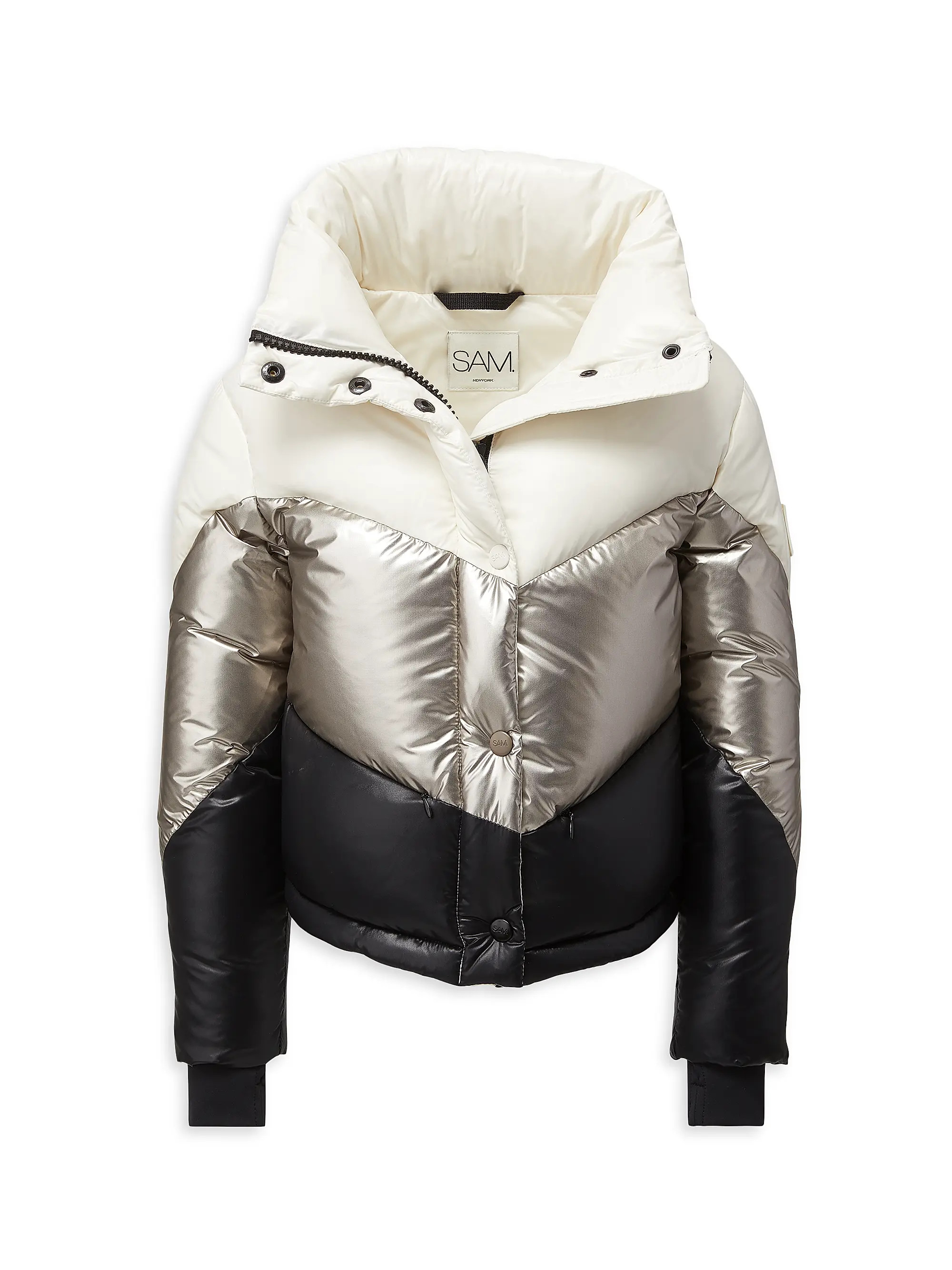 Little Girl's & Girl's Athlete Metallic Down Jacket | Saks Fifth Avenue