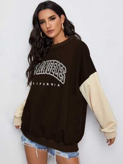 Letter Graphic Drop Shoulder Sweatshirt | SHEIN