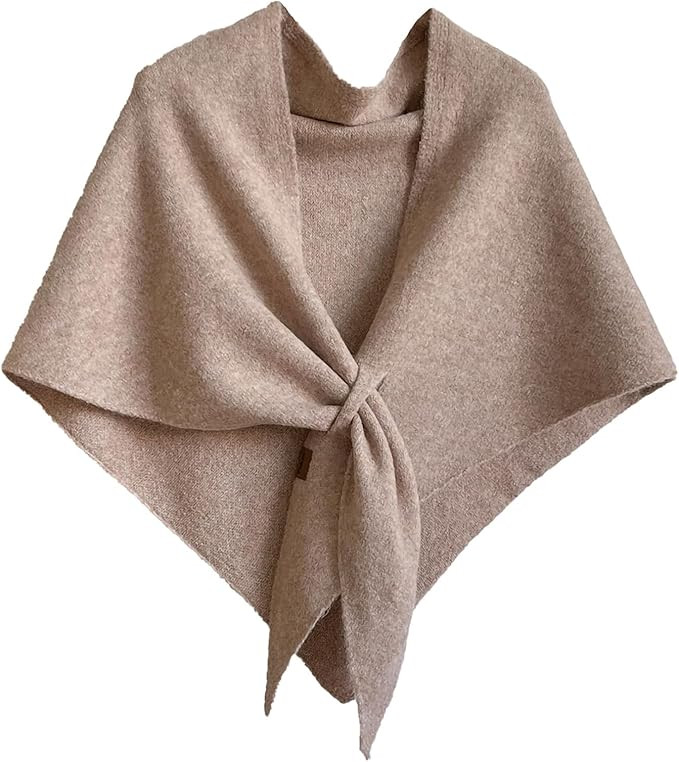 Shawl Wraps for Women,Pashmina Wraps for Women,Wrap Cardigan Cape Wool Cashmere Shoulder Top Swea... | Amazon (US)
