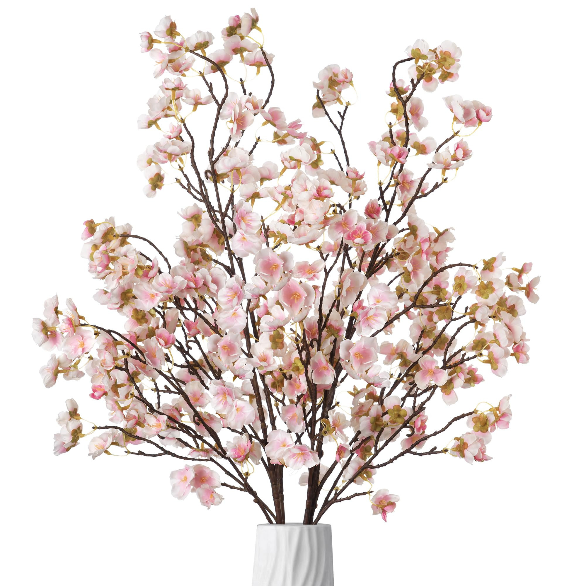 4 Pcs Artificial Cherry Blossom Flower Branches, Bulk Silk Faux Flowers Real Touch Bouquet for Ho... | Amazon (US)