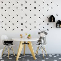 Nursery Wall Decal, Black Cross, Baby Sticker, Kids Modern Plus Sign Decals, Scandinavian, X Sticker | Etsy (US)