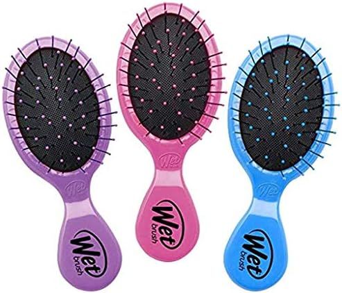 Wet Brush Multi Pack Squirt Detangler Hair Brushes - Pink, Purple and Blue, 3-Pack - Mini Detangl... | Amazon (US)