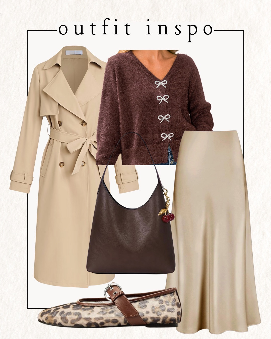 Dressy fall outfit — brown cardigan, satin skirt, trench coat, ballet flats and shoulder bag






Fall workwear, Amazon outfits, fall outfit inspo, outfit ideas, casual outfits amazon, amazon outfits every day, outfit ideas 2026, fall outfits, fall outfits Amazon, midsize fall outfit inspo, petite outfits for fall, Amazon fall fashion, casual fall style, trending fall fashion, October outfit ideas, autumn outfits, fall fashion hauls, early prime day deals

#LTKootd #LTKSaleAlert #LTKWorkwear