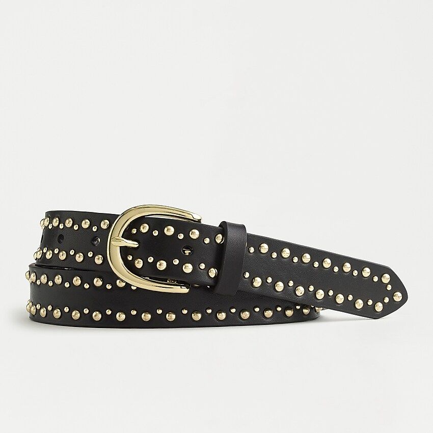 Classic leather belt with studs | J.Crew US