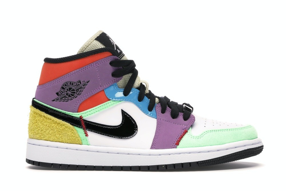 Jordan 1 Mid SE Black White Multi-Color (W) | StockX