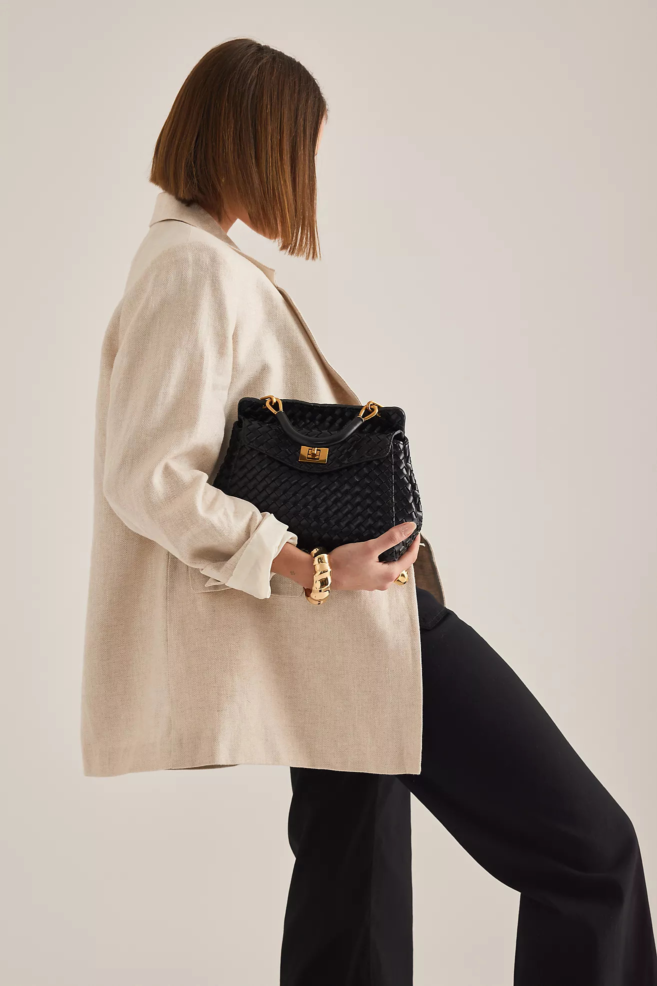 JW PEI Lucia Woven Vegan Leather Top Handle Bag | Anthropologie (UK)