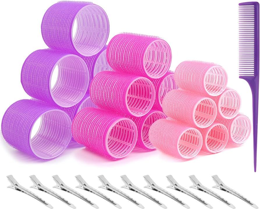 Thrilez Hair Roller with Clips 29Pcs Hair Roller with 3 Different Sizes of 63mm 44mm 35mm and wit... | Amazon (UK)