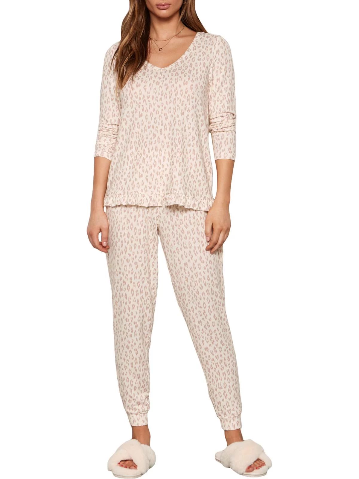 Tart Collections Womens Jade 2 Piece Comfy Pajama Set Ivory XL | Walmart (US)