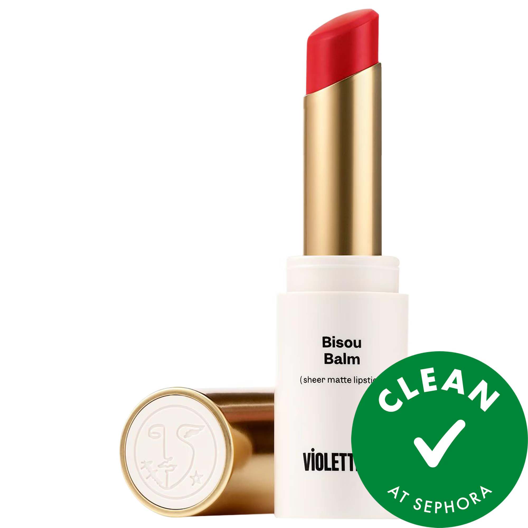 VIOLETTE_FR BISOU BALM Sheer Matte Lipstick Bonbon Coquelicot 0.08 oz / 2.5 g | Sephora (US)