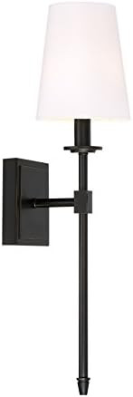 Kira Home Torche 20" Wall Sconce/Wall Light + Linen Shade, Oil-Rubbed Bronze Finish | Amazon (US)