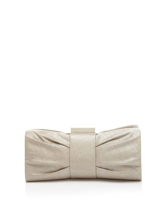 Metallic Pleated Bow Clutch | Bloomingdale's (US)