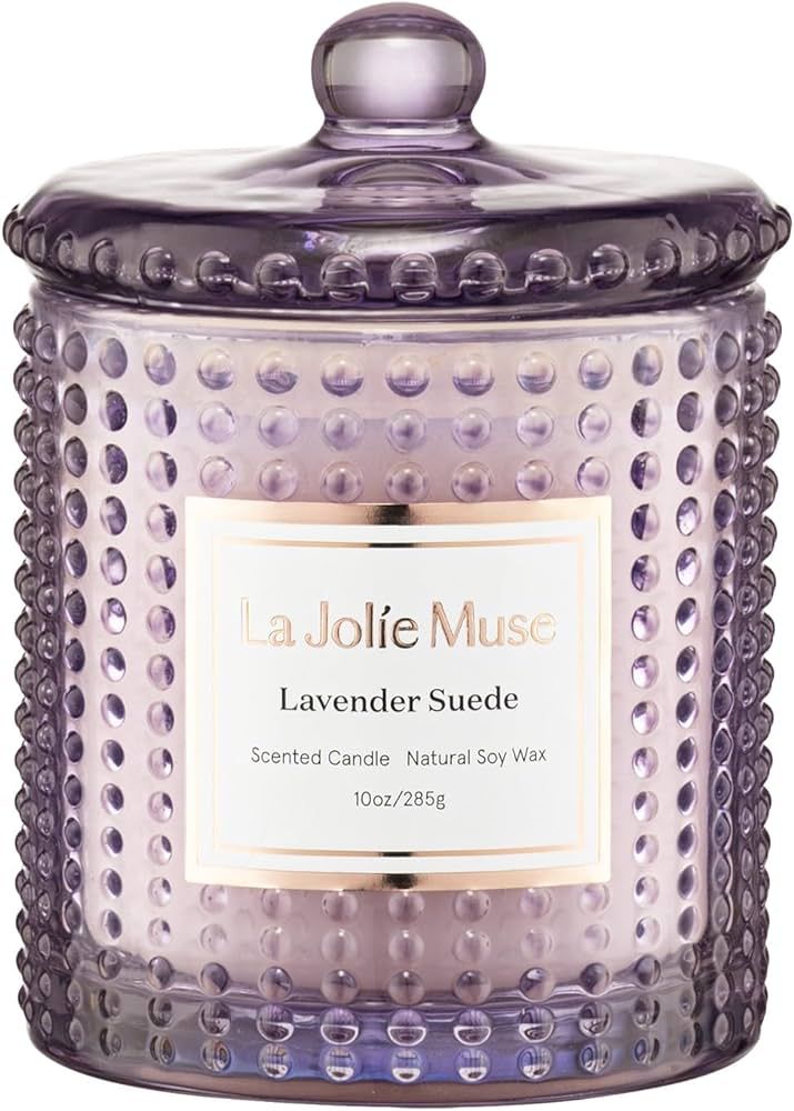 LA JOLIE MUSE Lavender Candle, Scented Candles Gifts for Women, Lavender Suede Aromatherapy Candl... | Amazon (US)