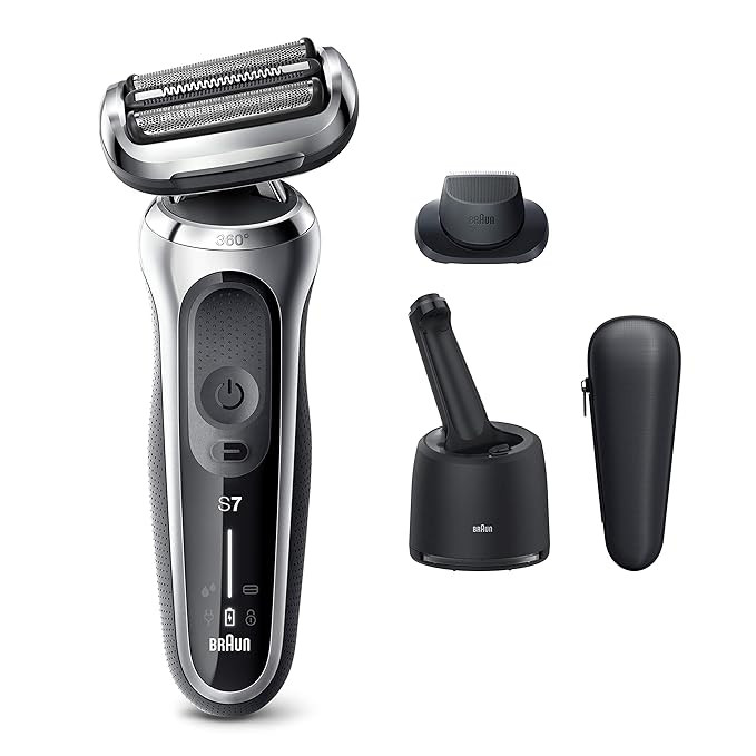 Braun Flex Head Electric Razor, Wet & Dry Foil Shaver with Precision Beard Trimmer for Men, Recha... | Amazon (US)