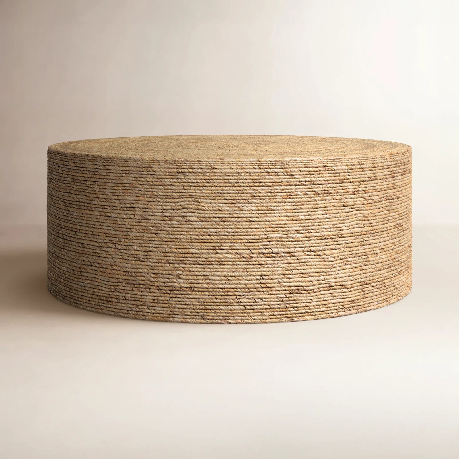 Evana Woven Drum Coffee Table | Birch Lane