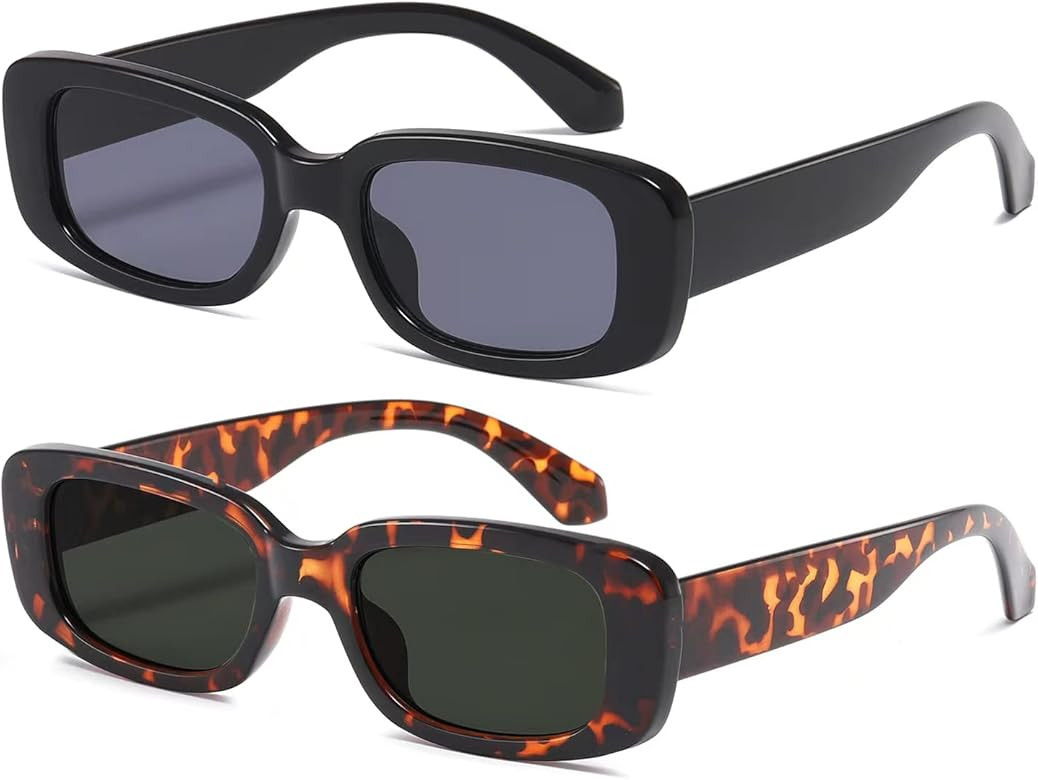 kimorn Rectangle Sunglasses for Women Men Trendy Retro Fashion Sun Glasses 90’s Vintage UV 400 Prote | Amazon (US)