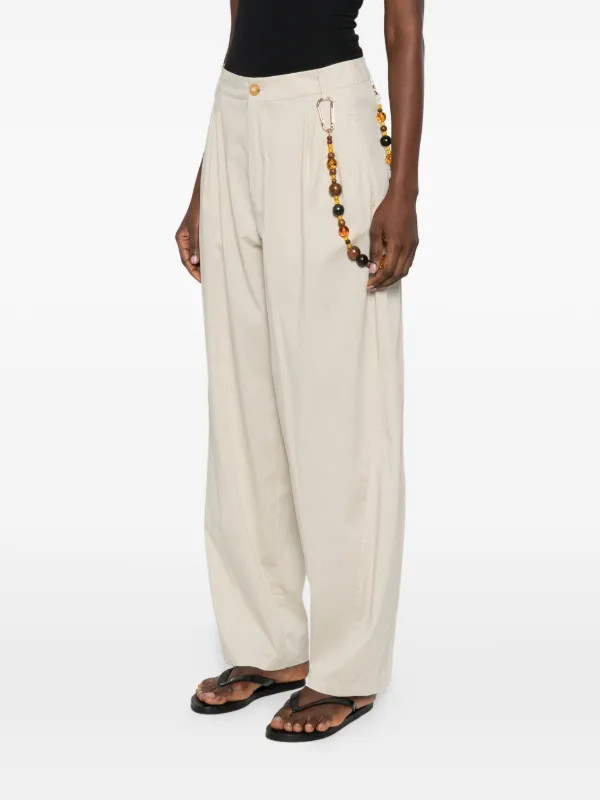 beaded trousers | Farfetch Global
