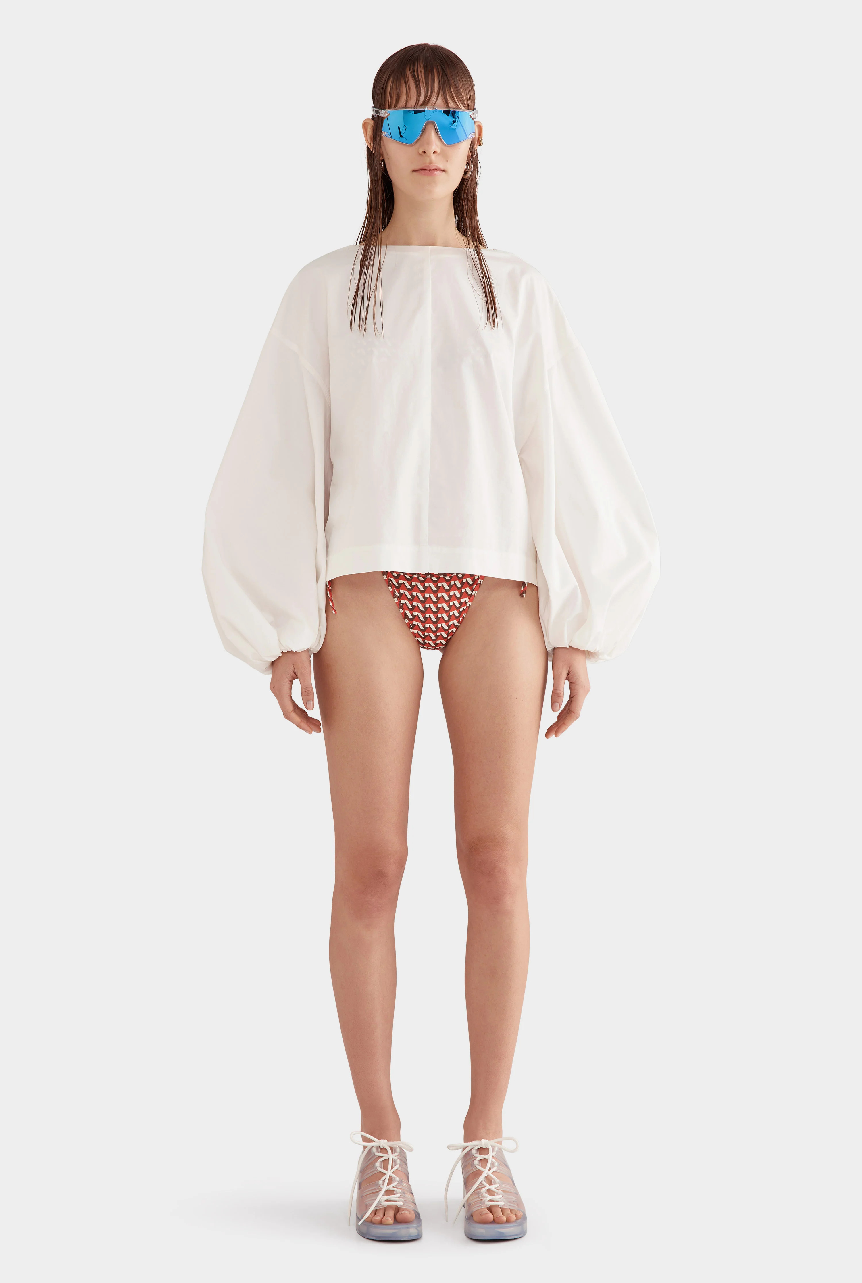 Blouson Sleeve Cotton Top | Venroy AU