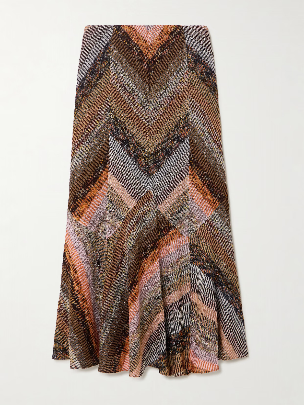 Missoni - Striped Metallic Crochet-knit Midi Skirt - Multi | NET-A-PORTER (US)