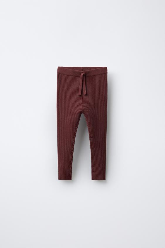 RIBBED KNIT LEGGINGS | Zara US