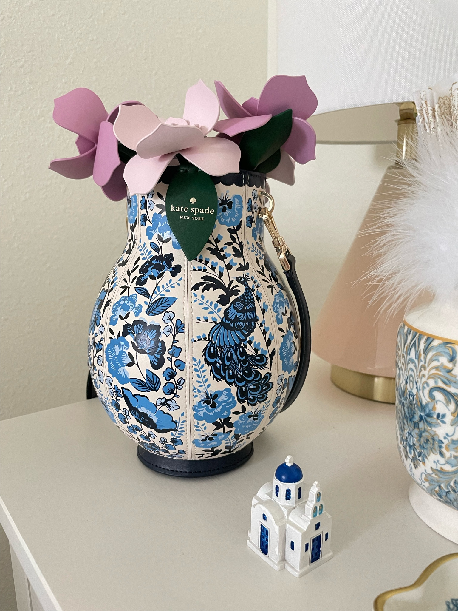 Blue and white floral purse. Kate Spade novelty vase purse under $300. 

#LTKItBag