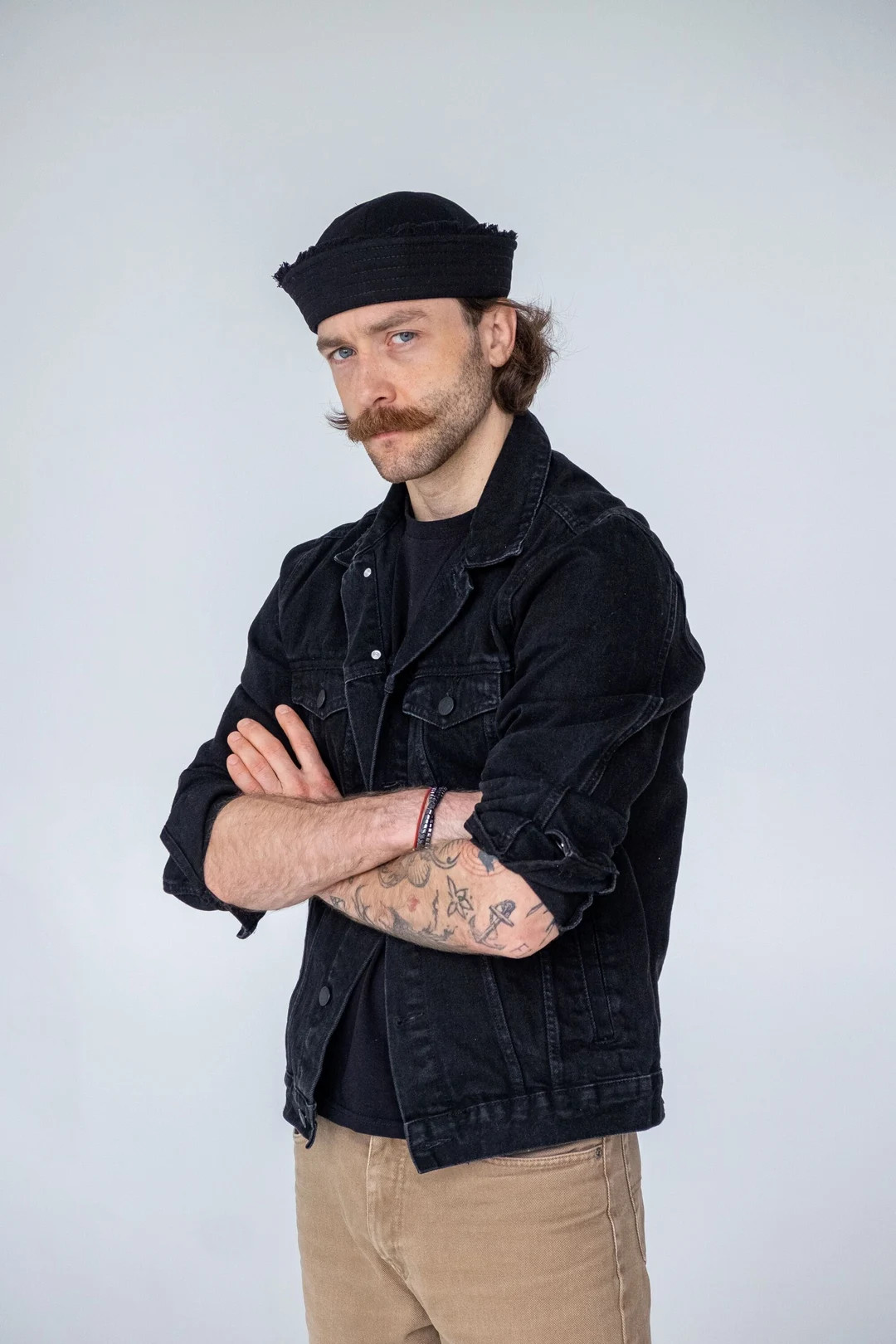 Cotton sailor hat Fashion denim unisex hat Off white sailor hat | Etsy (US)