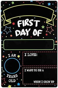 First Day Last Day of School Double Sided Sign (Dry Erase Board for Liquid Chalk Markers - 12" x ... | Amazon (US)