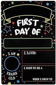 First Day Last Day of School Double Sided Sign (Dry Erase Board for Liquid Chalk Markers - 12" x ... | Amazon (US)