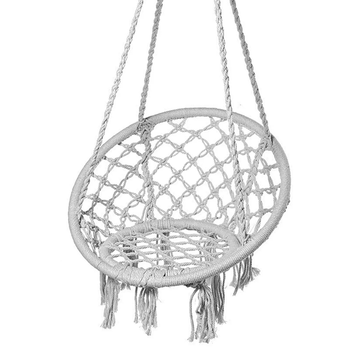 Hammock Chair Hanging Swing Chair Mesh Woven Macrame Swing Garden Indoor Outdoor Patio Home Decor... | Walmart (US)