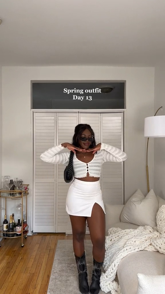Outfit inspo, outfit ideas, effortless chic, Parisian style, neutral style, street style, outfit inspiration, fashion style, Abercrombie style, mini skirt, streetwear style, spring outfits, spring fashion, cowboy boots

#LTKunder100 #LTKfit #LTKsalealert