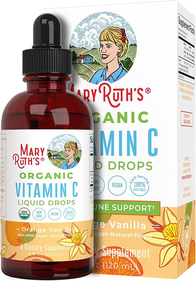 Vitamin C Supplement for Women & Men | USDA Organic Vitamin C Liquid Drops for Adults| Vitamin fo... | Amazon (US)