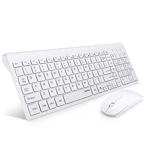 Wireless Keyboard and Mouse Ultra Slim Combo, TopMate 2.4G Silent Compact USB Mouse and Scissor Swit | Amazon (US)