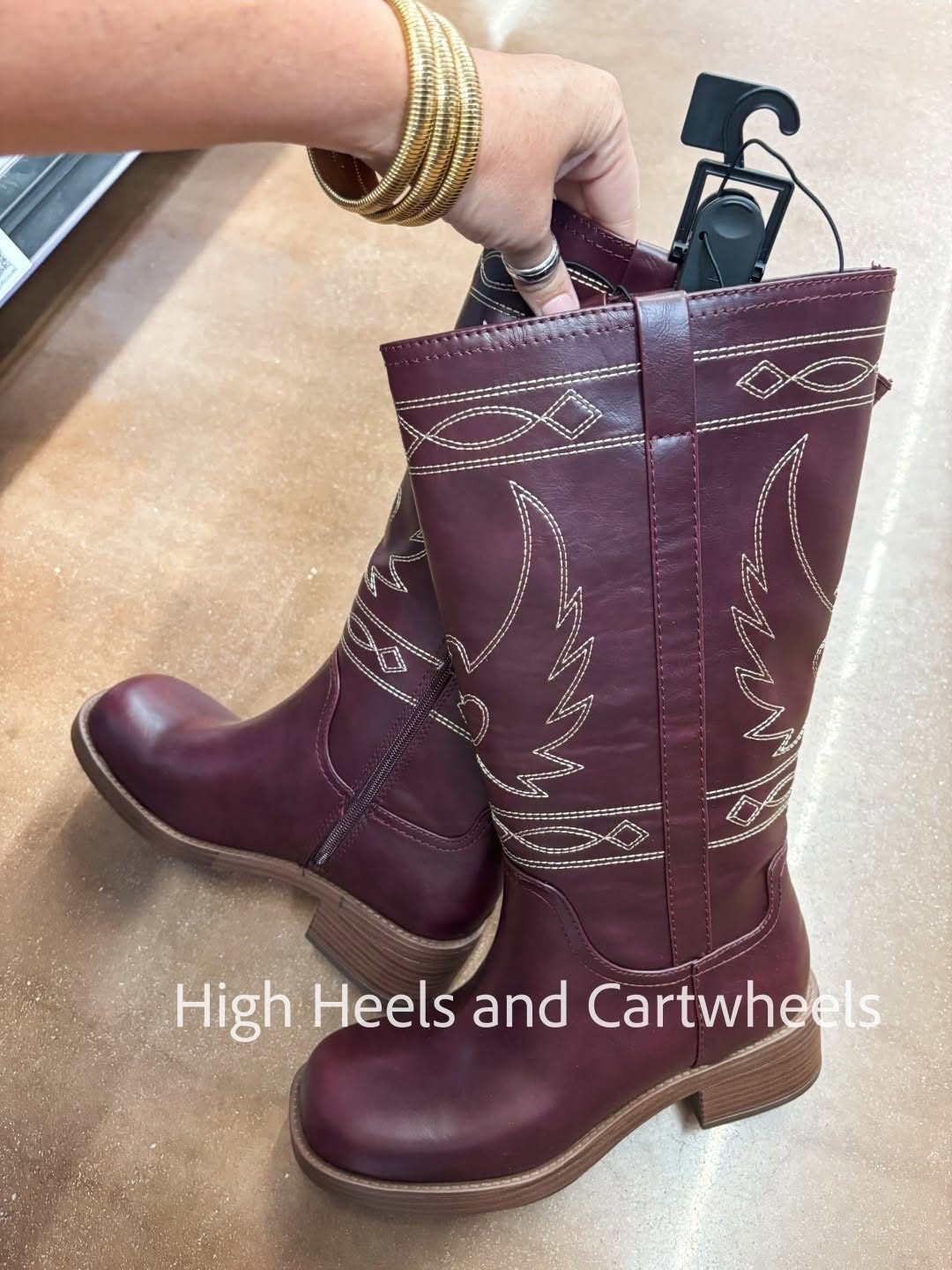 We are BIG fans🙌 of these burgundy boots from Walmart!! Super comfy and stylish. Snag these boots while they're in stock! 👀