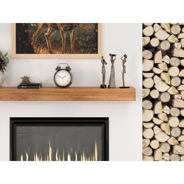 Modern Farmhouse Hand Carved Wood Mantel | Wayfair North America