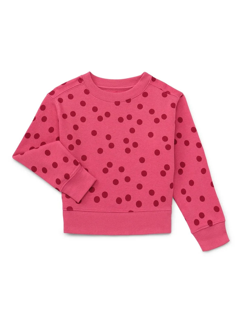 Wonder Nation Girls Fleece Pullover Sweatshirt, Sizes 4-18 & Plus | Walmart (US)