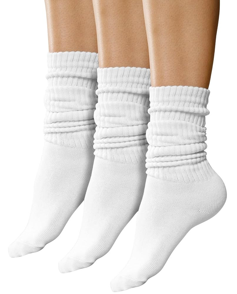 Winterlace Scrunch Slouch Socks 3 Pairs Womens Crew Knee High Extra Long Slouchy Premium Bulk Pac... | Amazon (US)