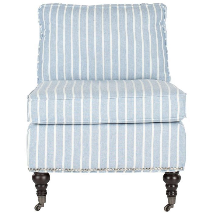 Serafina Slipper Chair - Blue/White Stripes - Safavieh | Target