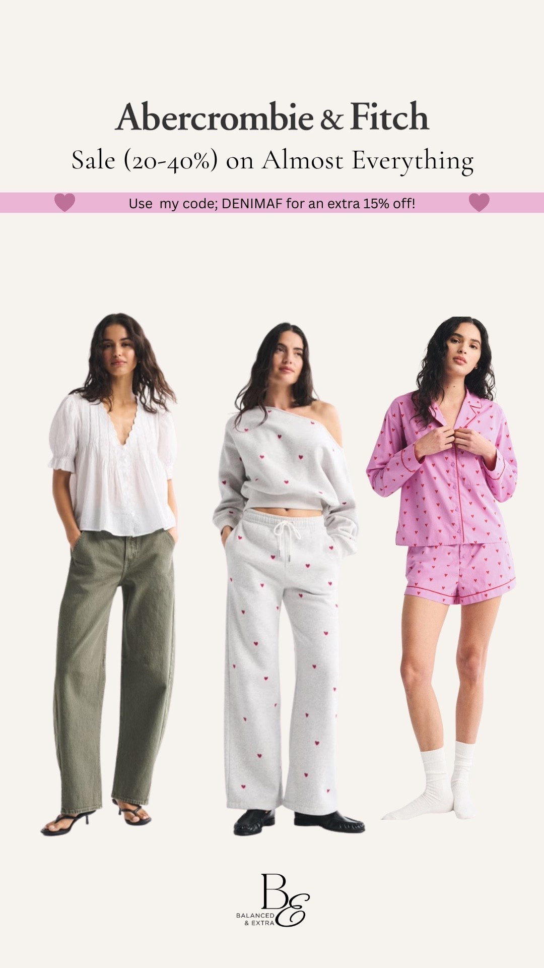 The viral Denim Sale is on at Abercrombie & today is the last day to save on my must haves. Use my code: DENIMAF to save an extra 15% off!

#LTKValentine #LTKootd #LTKSaleAlert