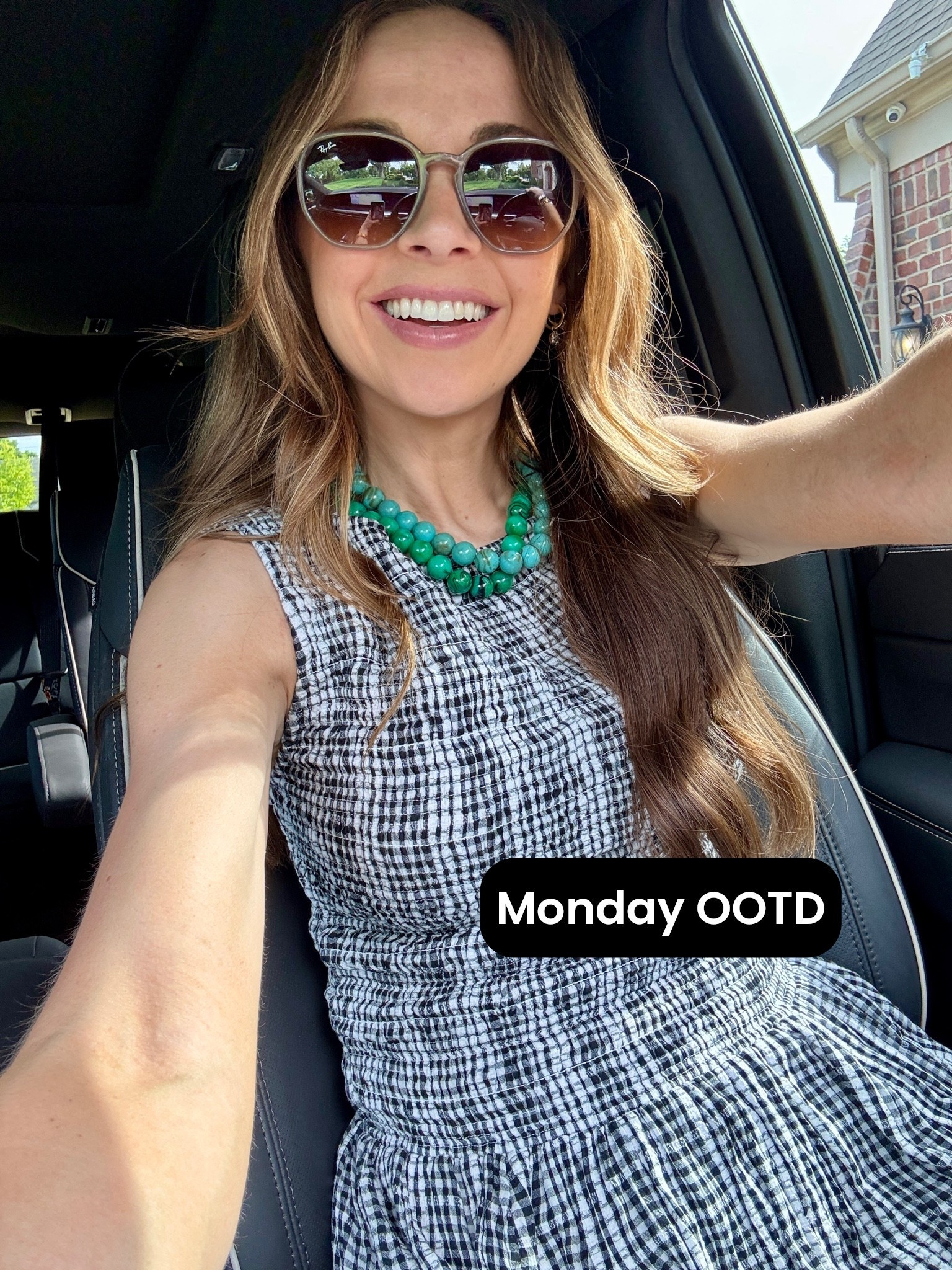 Monday outfit in this darling dress that’s currently on sale!