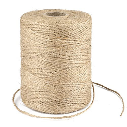 G2PLUS Natural Jute Twine, 1.5mm Thin Hemp Twine, 984 Feet Brown Twine String for Crafts, 2 Ply Jute Twine String for Gift Wrapping, DIY Arts & Crafts, Garden Plants, Christmas | Amazon (US)
