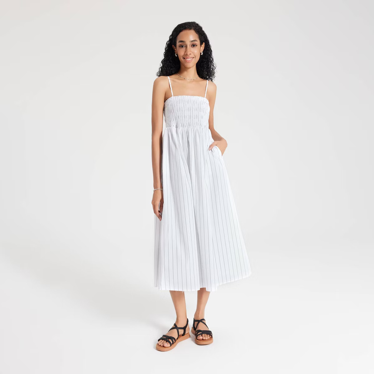 Women's Smocked Midi Slip Dress - A New Day™ | Target