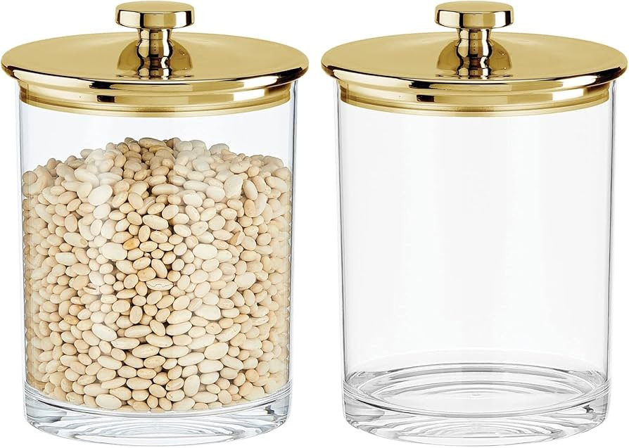 mDesign Wide Acrylic Apothecary Jars with Airtight Lids, Organizer Canister Jar Set for Kitchen, ... | Amazon (CA)