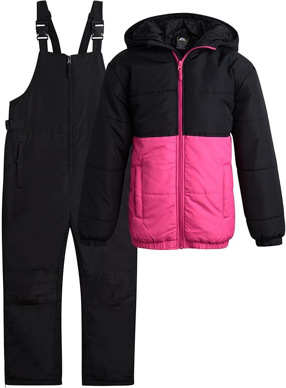 Kids' Ski Set – 2 Piece Unisex Boys' and Girls' Insulated Waterproof Snow Bib with Hooded Jacke... | Amazon (US)