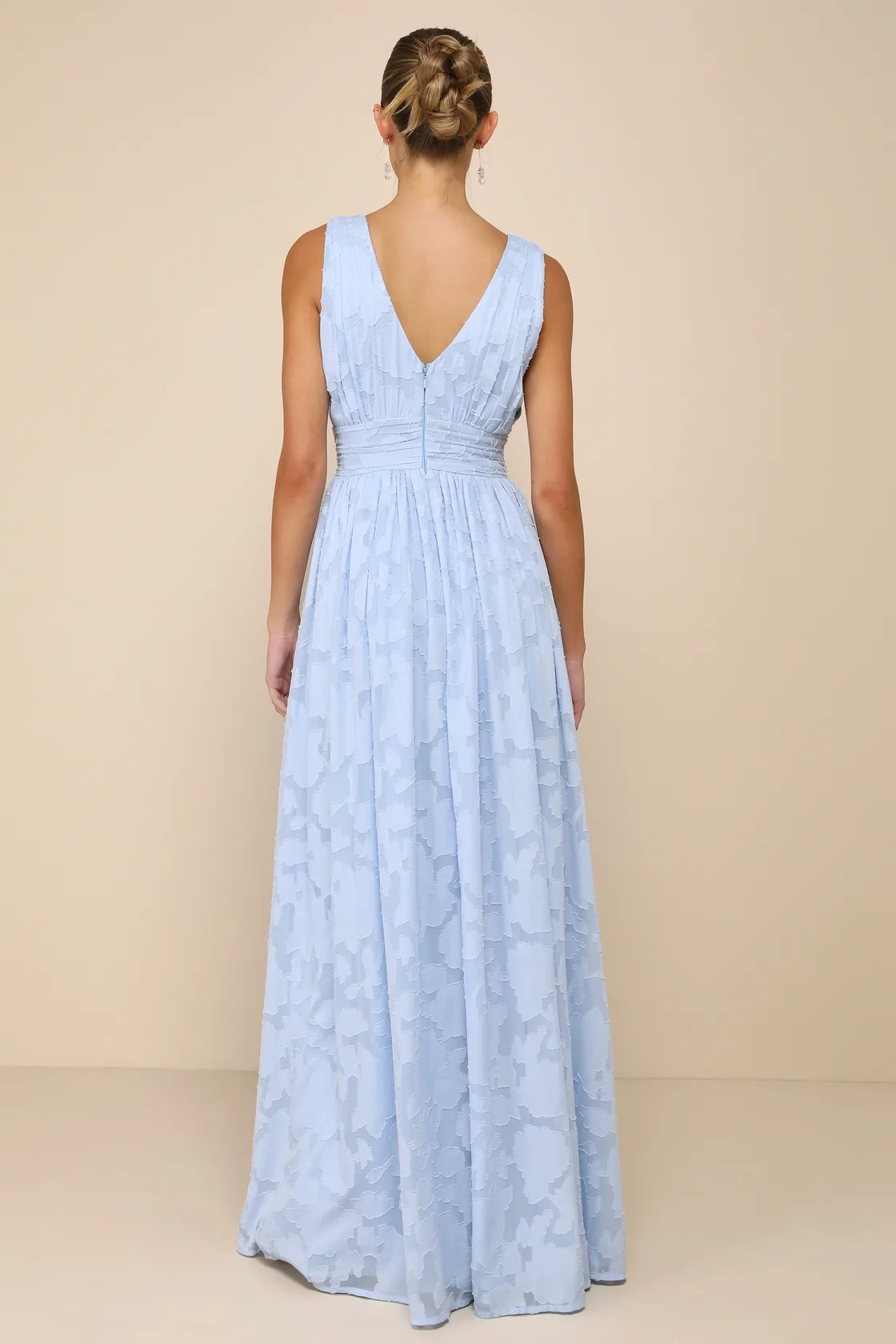 Sweet Sophistication Light Blue Burnout Floral Maxi Dress | Lulus