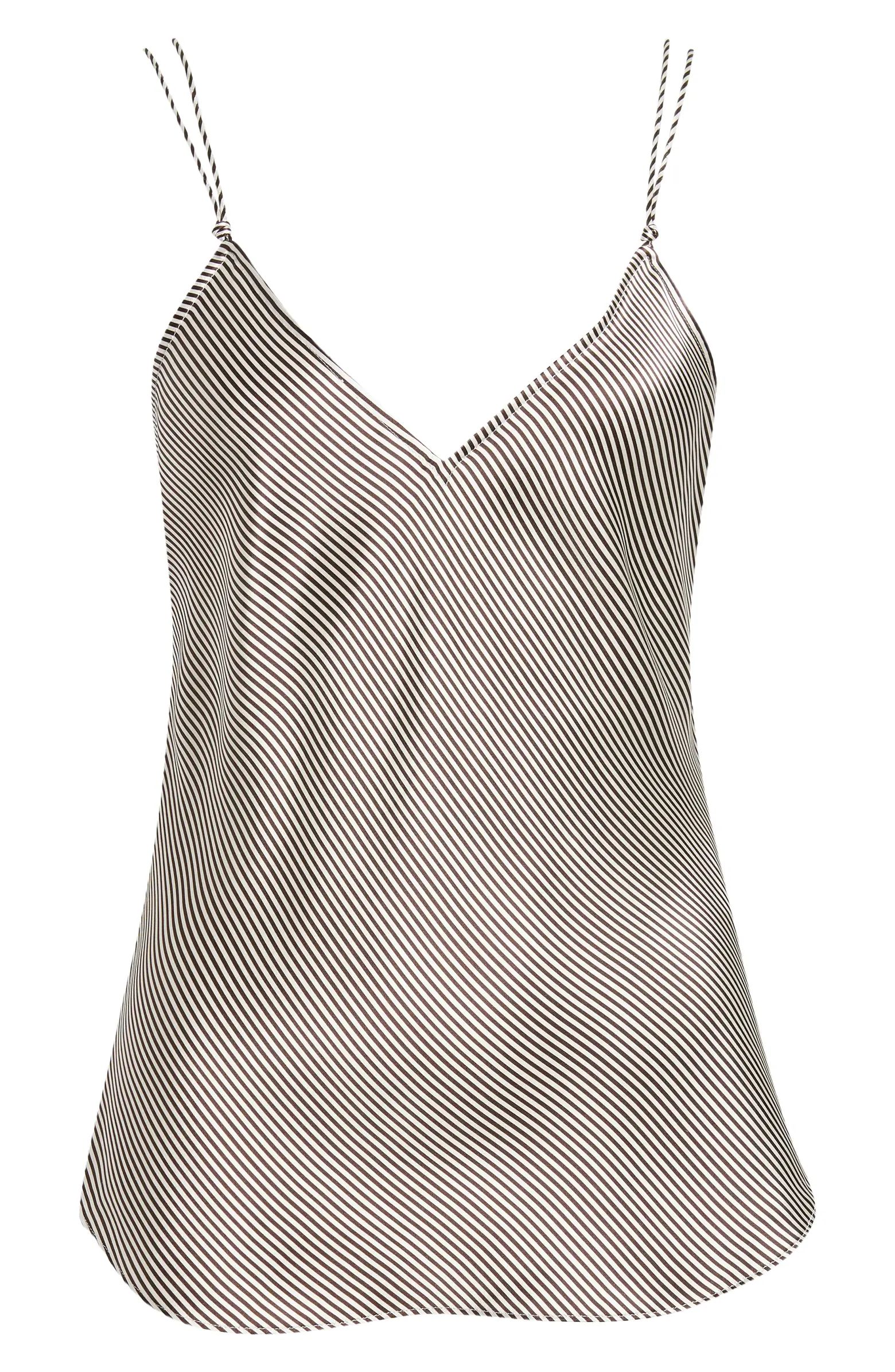 Stripe V-Neck Silk Camisole | Nordstrom