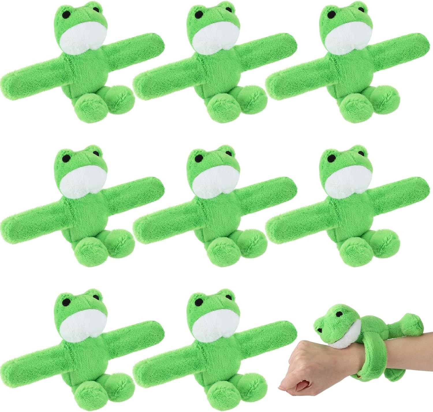 Deekin 4 Pcs 10 Inch Stuffed Animal Slap Bracelets Plush Animals Slap Band Cute Snap Bracelet Jun... | Amazon (US)