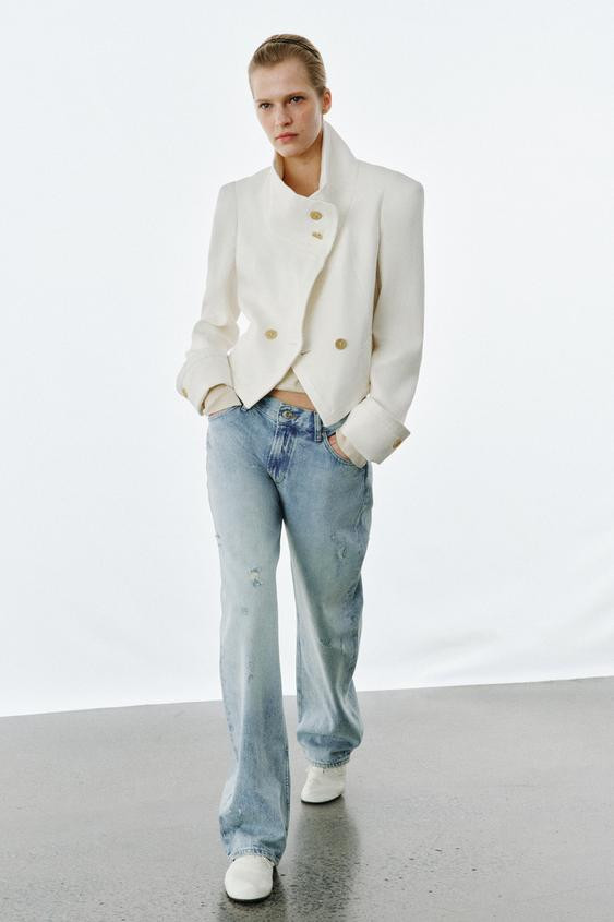 ZW COLLECTION LIMITED EDITION CONTRASTING CROPPED JACKET | Zara US