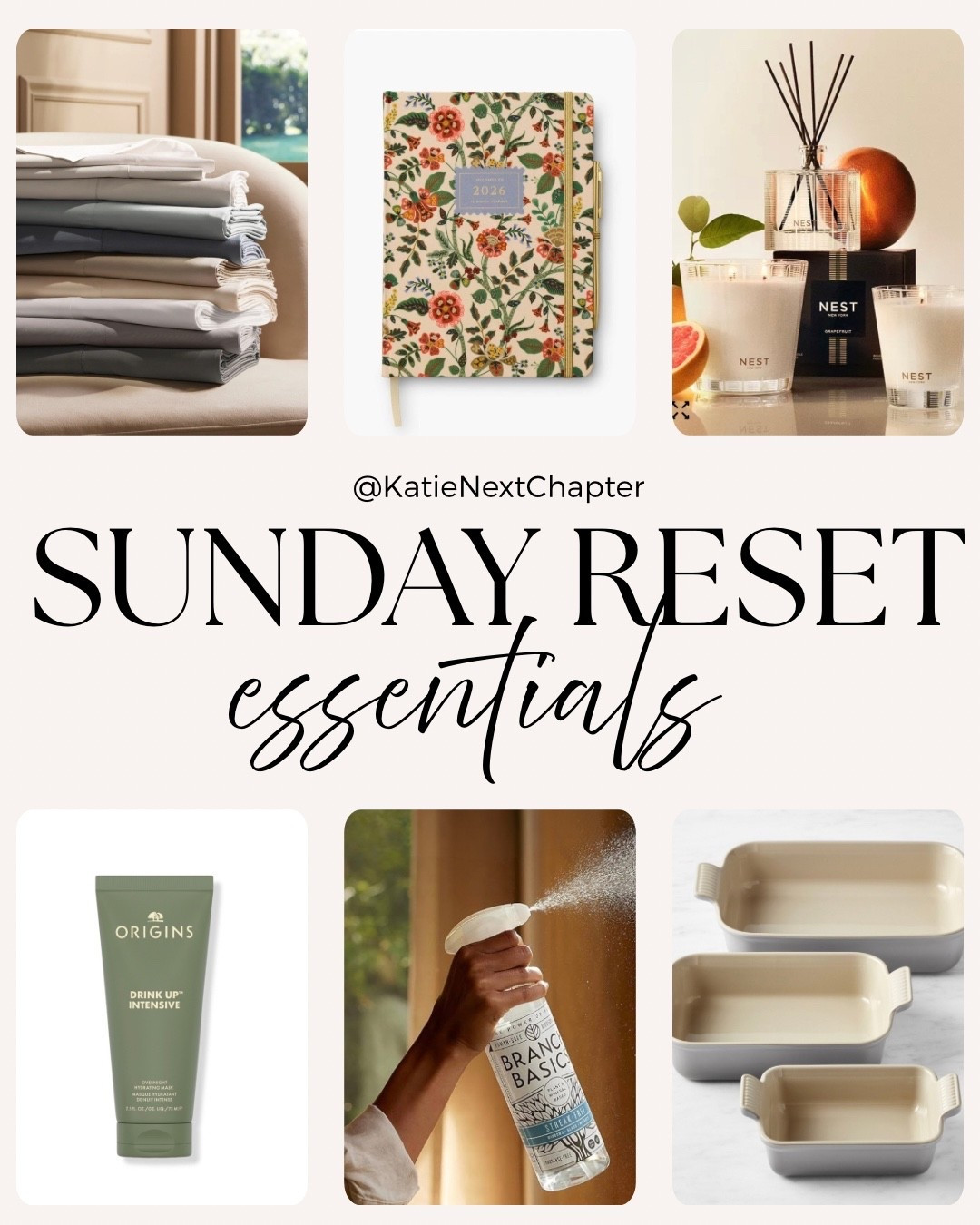 No hard resets over here. Just fresh sheets, cozy scents, a little self-care, and small routines that make life feel lighter. Sunday reset essentials all linked 🤍 

#LTKHome #LTKdayinmylife #LTKOver40