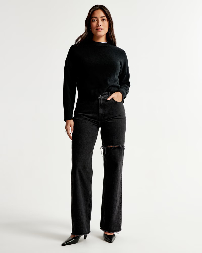 Women's Curve Love High Rise 90s Relaxed Jean | Women's Bottoms | Abercrombie.com | Abercrombie & Fitch (US)